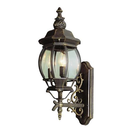 TRANS GLOBE Three Light Swedish Iron Clear Beveled Glass Wall Lantern 4051 SWI